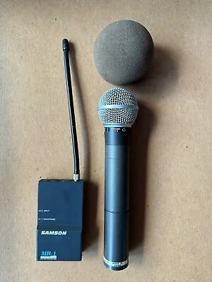 SAMSON Microphone FCC ID CCR8GP CH-2 Head SHURE SM 58 Micro Receiver SAMSON MR-1 • $119.99