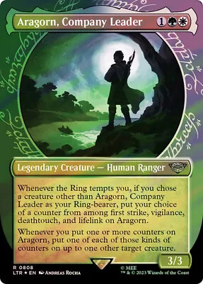 Aragorn Company Leader  Surge Foil Showcase Lord Of The Rings NM MTG • $1.95