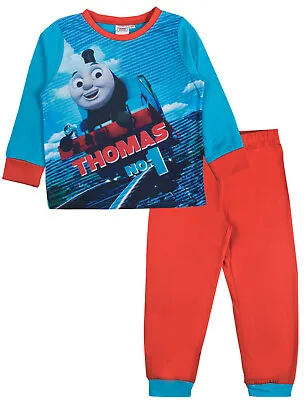 £5.95 • Buy Thomas The Tank Engine Pyjamas Boys Full Length Cuffed Bottoms Character Pjs