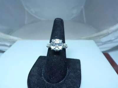 Judith Ripka 925 Sterling Silver  CZ Cocktail Ring Size 8-8.25 # S 2139 • $59