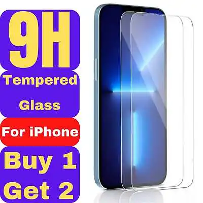 Screen Protector Tempered Glass For IPhone 15 11 12 13 14 Plus Pro Max X XR XS • £1.95