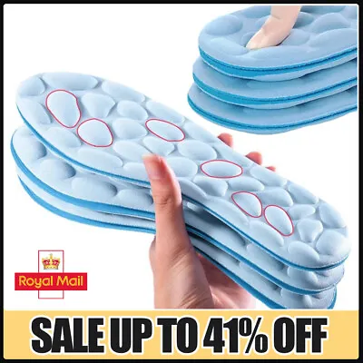 Memory Foam Orthopaedic Massage Insoles For Shoes Women Men Sports 5D Insoles • £2.78