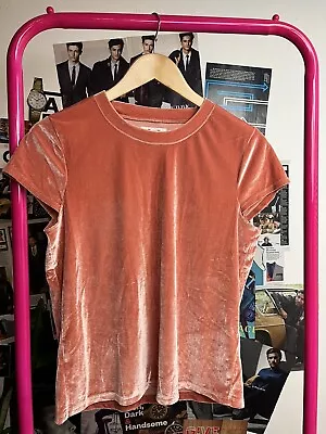 Women’s Madewell Velvet Crew Neck Tee Size M • £28.91