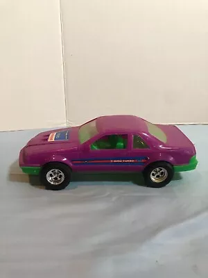 VINTAGE Tootsie Toy 1987 Ford Thunderbird Turbo Coupe Plastic Purple Car #UPST • $14.94