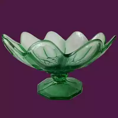 Vintage 1950s McKee Colonial #1776 Footed Vaseline (Uranium) Glass Bowl • $75