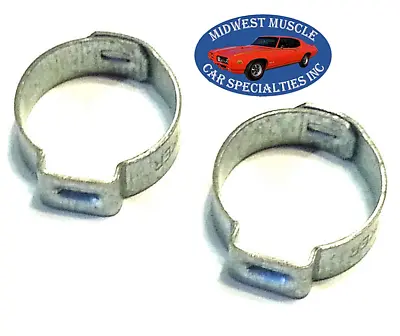 55-90 GM Low Pressure Power Steering Return Hose & Fuel Line Pinch Clamps 2pcs B • $3.47