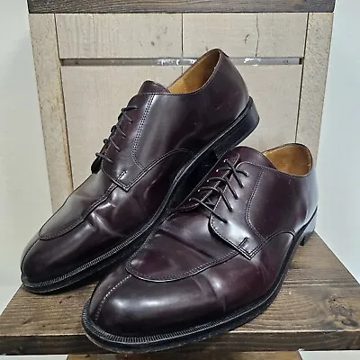 Cole Haan Oxford Men's 12 D Burgundy Leather Lace Up Split Toe Dress Shoe C03226 • $29.99