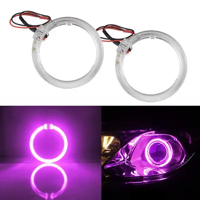 Pink Purple 3.0  LED Light Guide Angel Eyes Halo Rings DRL Car Headlamp Retrofit • $18.69