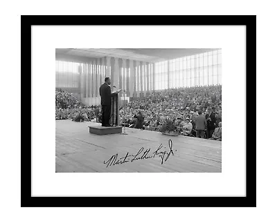 Martin Luther King Jr 8x10 Signed Photo Giving Speech Autographed MLK Print • $10.99