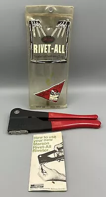 Vintage MARSON RIVET-ALL RIVETER Model CT-2 W/Package & Instructions Made In USA • $14.99