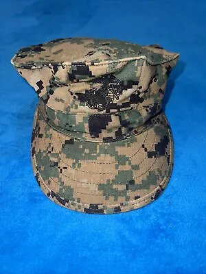 USMC MARINE CORPS WOODLAND MARPAT Garrison CAP 8 POINT COVER Size X-Small • $14.99