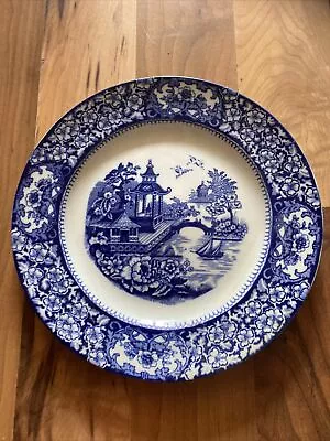 Olde Alton Ware 'Willow Pattern' Dinner Plate Blue And White England • £6