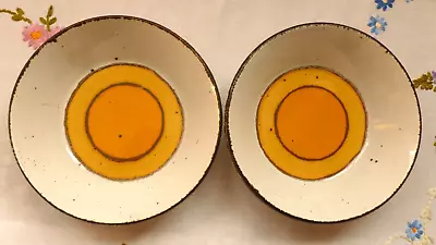 £12.50 • Buy Vintage Midwinter Stonehenge 2 Small Fruit/dessert Bowls ~ Sun ~ Orange Decor