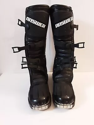 Answer Fazer Mens Size 12 Racing Boots Black • $55.99