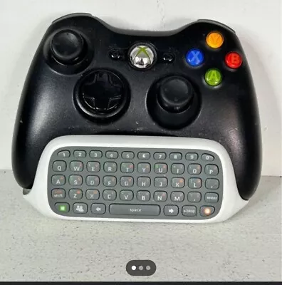 📦 Microsoft Xbox 360 Wireless Controller With Chatpad Model X814365-001 🎮 • $29.99