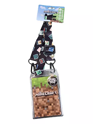 Minecraft Multi-Character ID Badge Holder Lanyard Officially Licensed BioWorld • $6.95