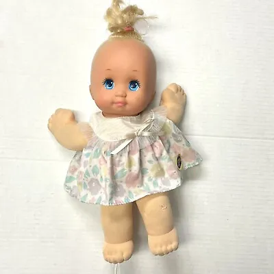Vintage 1989 Mattel Magic Nursery Baby Doll Blonde W/Blue Eyes 12” • $17.50