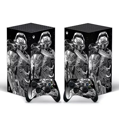 Xbox Series X Skin Black White Chief Sticker Decal Vinyl Wrap For Console • $17.49