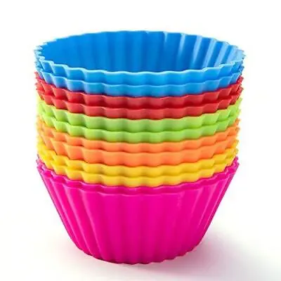 SAWNZC Silicone Baking Cups Reusable Cupcake Liners Large 3.54 Inch Muffin Cups • $12.89
