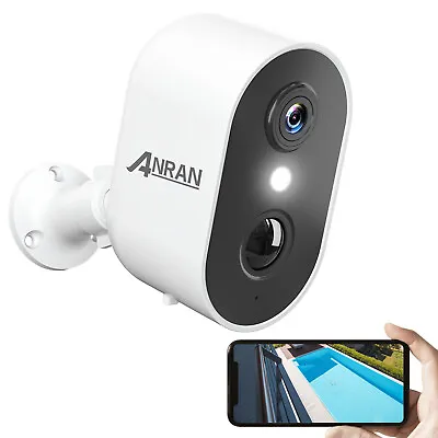 ANRAN Wireless Solar Security Camera WiFi 1080P Battery Pet Baby Monitor Audio • £14.99