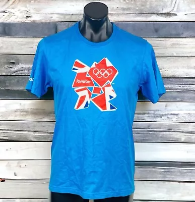 London Olympics 2012 Men's Blue T Shirt Official Product S/S All Cotton Size Med • £14.21