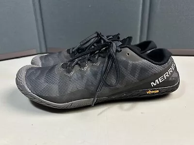 Merrell Vapor Glove 3 Trail Running Shoe Barefoot Vibram Women’s 10 Black Silver • $34.95