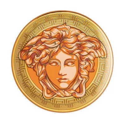 NEW Rosenthal Versace Medusa Amplified Orange Coin Plate 17cm • $135