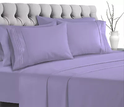 6 Piece Bed Sheet Set 1800 Series Microfiber Comfort Deep Pocket Hotel Bed Sheet • $17.25