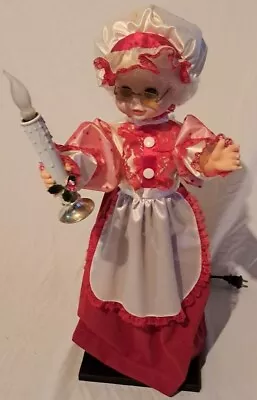 Merrymakers Animated Christmas Figure 24” Mrs Claus W/ Lighted Candle Works • $27.64