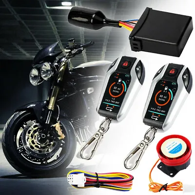 Motorcycle Remote Control Engine Start 2 Way Alarm System Anti-Theft Alarm Lock  • $46.45