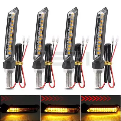 4X Motorcycle LED Turn Light Flowing Signal Amber Indicator Signals Blinker Lamp • $13.98