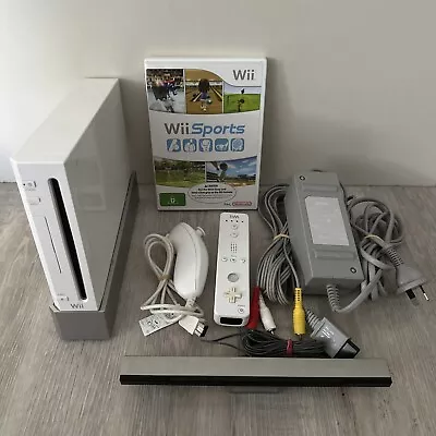 Nintendo Wii Console Bundle Remote Nunchuck Wii Sports PAL • $99.95