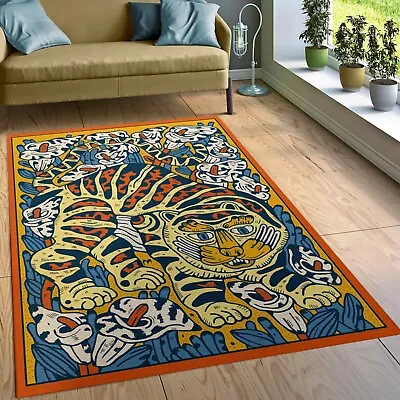 Tibetan Tiger Rug Animal Rug Gift Rug Bedroom Rug Bathroom Rug Area Rug • $159.92