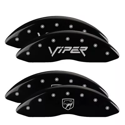 MGP Caliper Covers Set Of 4 Black Finish Silver Viper / Snake (Gen 2) • $289