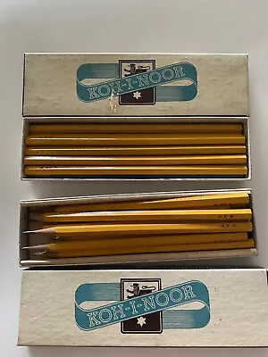 Vtg KOH-I-NOOR Drawing Pencils 2 Boxes One Used One New • $10.49