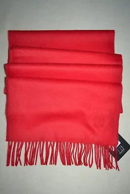 DUNHILL Skinny Cashmere Scarf Scarlet Mens Brand New RRP £295 • £149