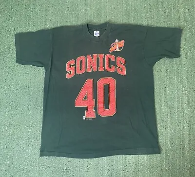 Vintage Salem Sportswear Seattle Sonics #40 Shawn Kemp Shirt Size XL • $34.99