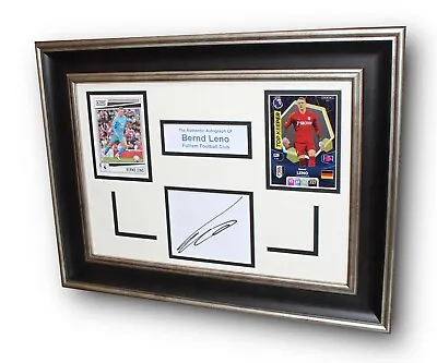 £59.99 • Buy BERND LENO A4 FRAMED Fulham SIGNED Autograph Card Memorabilia Display COA PROOF