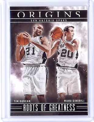 Tim Duncan Manu Ginobili 2023-24 Panini Origins #21 Roots Of Greatness Spurs • $0.99