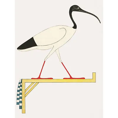 Sacred Ibis Bird On Stand Thoth Egyptian Canvas Poster Print Picture Wall Art • £13.99