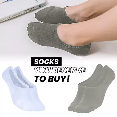 Ladies Women Invisible Socks Trainer Footsie Cotton Rich Low Cut Ankle Socks • £2.95