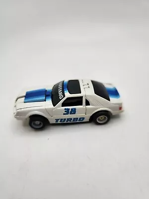 Vintage TYCO #7022 TRANSFORMERS Mustang #38 Slot Car White/Blue Runs  • $50.40