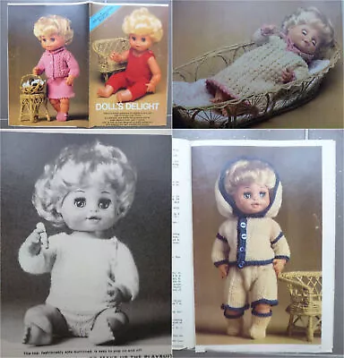 £2.50 • Buy Vintage 13 Inch Baby Doll 4 Ply Clothes Magazine Pull-out Knitting Pattern