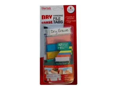 £6.83 • Buy Suspension File Tabs Filertek Multicoloured 10 Pack Hanging Files Cathedral