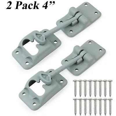 2pk  4'' GRY Plastic RV Camper Horse Work Enclosed Trailer Door Holder Latch Kit • $9.99