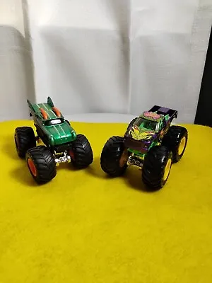 Hot Wheels Monster Trucks Lot Of 2  Test Subject & Dragon Collectable Scale 1:64 • $6