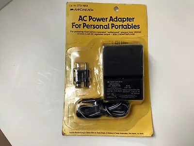 Archer NOS Universal 120v AC Power Adapter  #273-1654  DC 300mA 1.5V-3V Sealed • $17.65