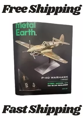 Metal Earth 3D Metal Aircraft Model Kit P-40 Warhawk 1:88 Scale - Fascinations • $11