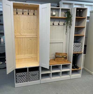 £2750 • Buy Pine Storage Bench FLEXI Can Use In Either Order,hall Boot Cupboard,MUD ROOM