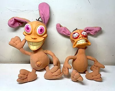 REN HOEK Mattel Talking Doll 1992 Ren And Stimpy  LOT OF TWO • $25